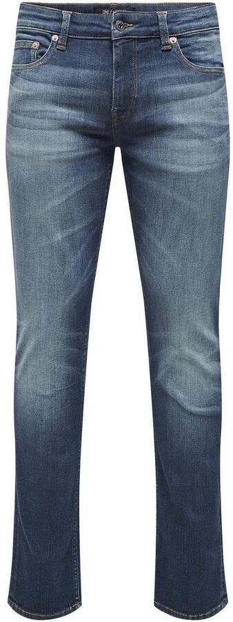 ONLY & SONS slim fit jeans ONSLOOM dark medium blue denim - Foto 5
