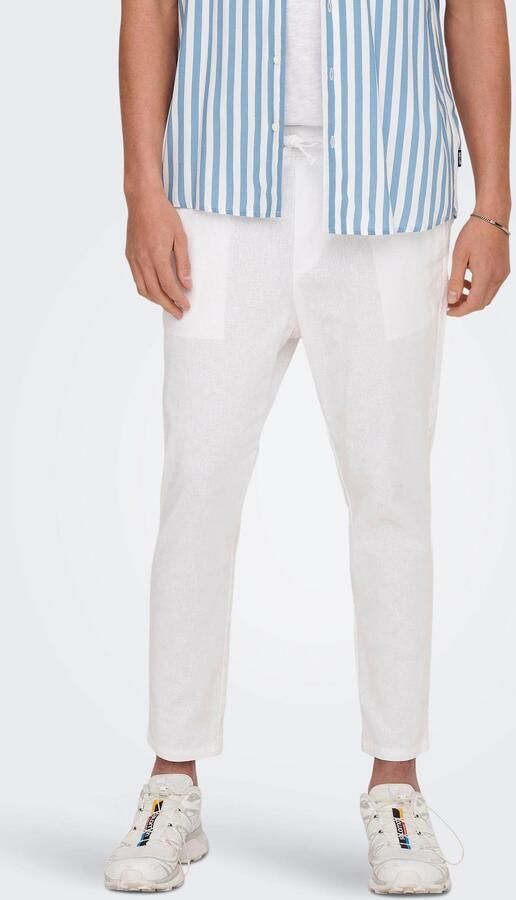 ONLY & SONS Stoffen broek ONSLINUS CROP 0007 COT LIN PNT NOOS - Foto 8