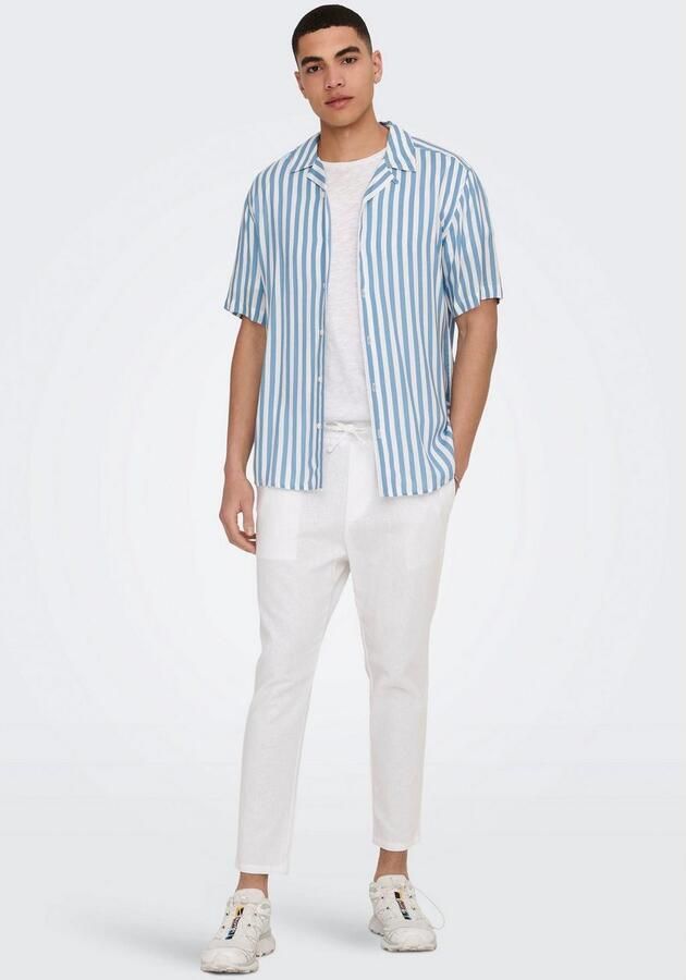 ONLY & SONS Stoffen broek ONSLINUS CROP 0007 COT LIN PNT NOOS - Foto 5