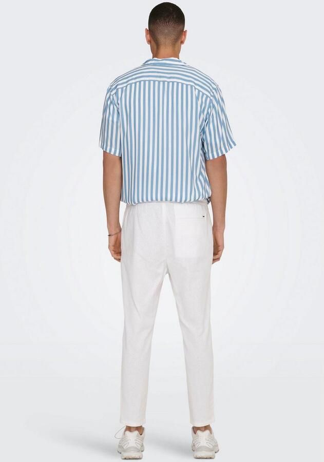 ONLY & SONS Stoffen broek ONSLINUS CROP 0007 COT LIN PNT NOOS - Foto 4