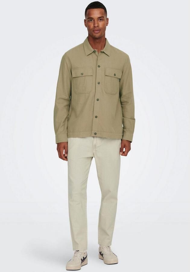 Only & Sons Stoffen broek met steekzakken opzij model 'LINUS' - Foto 4