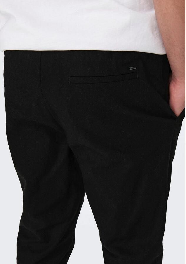 ONLY & SONS Stoffen broek ONSLINUS CROP 0007 COT LIN PNT NOOS