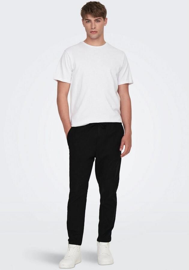 ONLY & SONS Stoffen broek ONSLINUS CROP 0007 COT LIN PNT NOOS - Foto 3