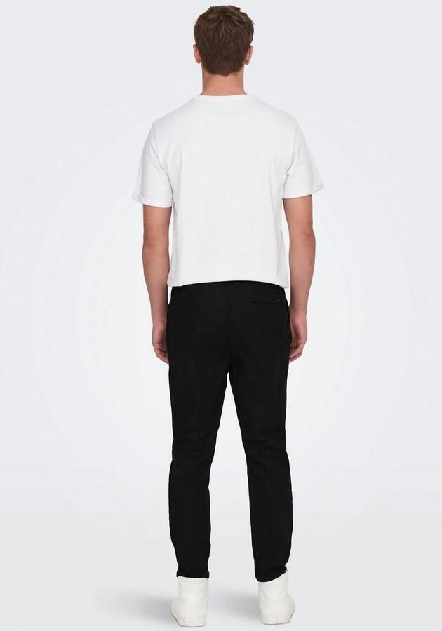 ONLY & SONS Stoffen broek ONSLINUS CROP 0007 COT LIN PNT NOOS - Foto 4