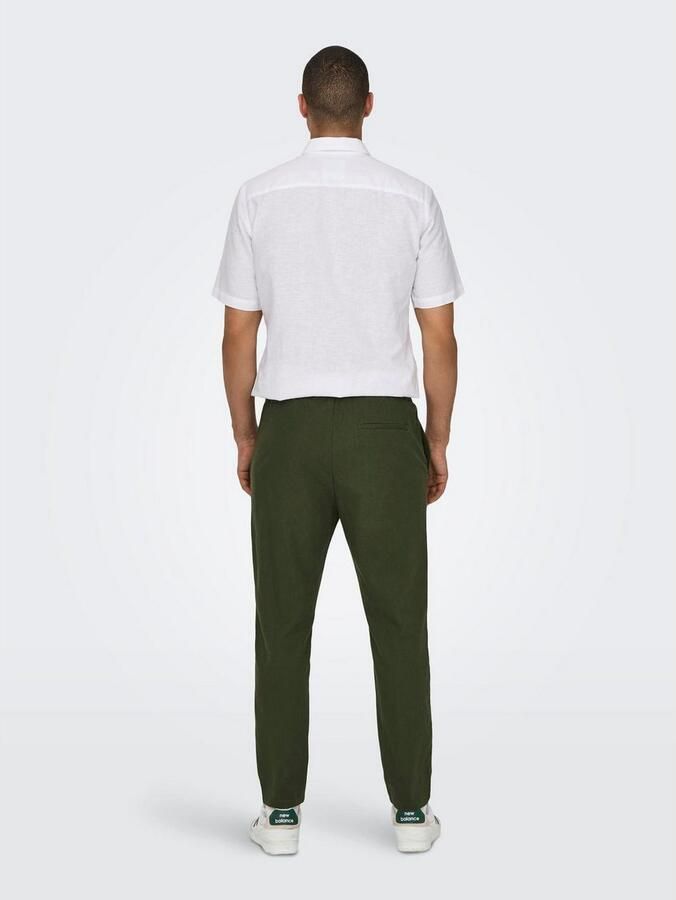 ONLY & SONS Stoffen broek ONSLINUS CROP 0007 COT LIN PNT NOOS - Foto 6