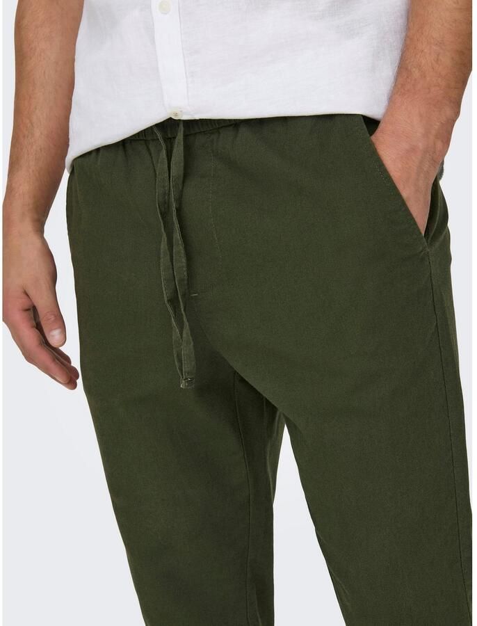 ONLY & SONS Stoffen broek ONSLINUS CROP 0007 COT LIN PNT NOOS - Foto 2