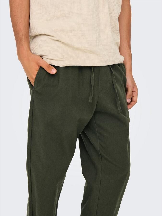 ONLY & SONS Stoffen broek ONSLINUS CROP 0007 COT LIN PNT NOOS - Foto 10