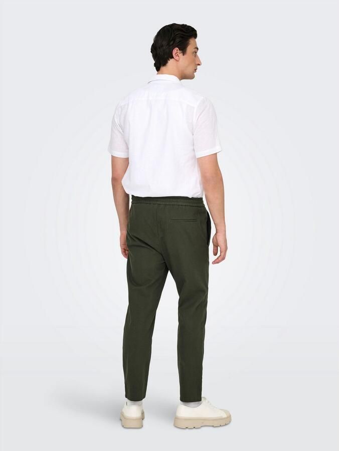 ONLY & SONS Stoffen broek ONSLINUS CROP 0007 COT LIN PNT NOOS - Foto 8