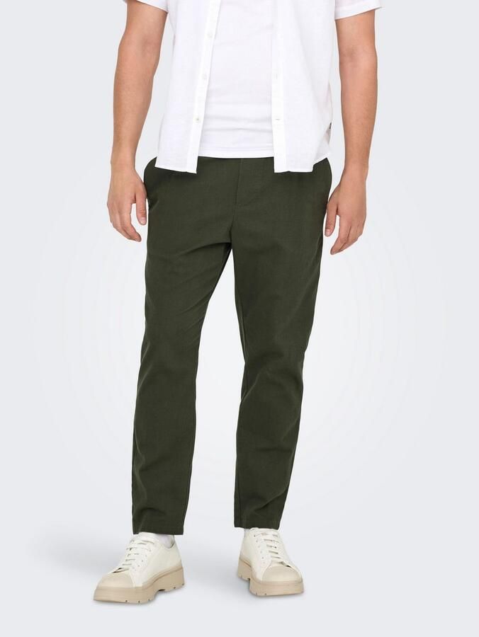 ONLY & SONS Stoffen broek ONSLINUS CROP 0007 COT LIN PNT NOOS - Foto 9