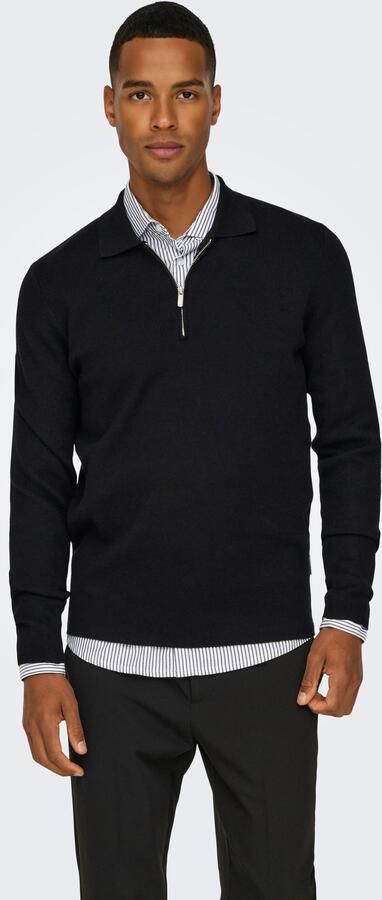 ONLY & SONS Trui met polokraag ONSCOOPER REG LS 12 HALF ZIP POLO - Foto 5