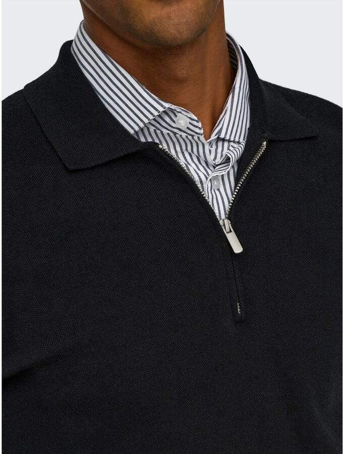 ONLY & SONS Trui met polokraag ONSCOOPER REG LS 12 HALF ZIP POLO