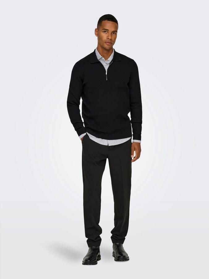 ONLY & SONS Trui met polokraag ONSCOOPER REG LS 12 HALF ZIP POLO - Foto 4