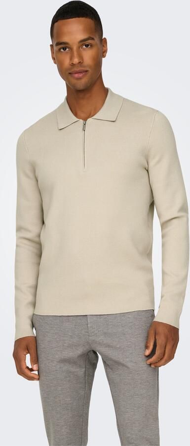 ONLY & SONS Trui met polokraag ONSCOOPER REG LS 12 HALF ZIP POLO - Foto 6