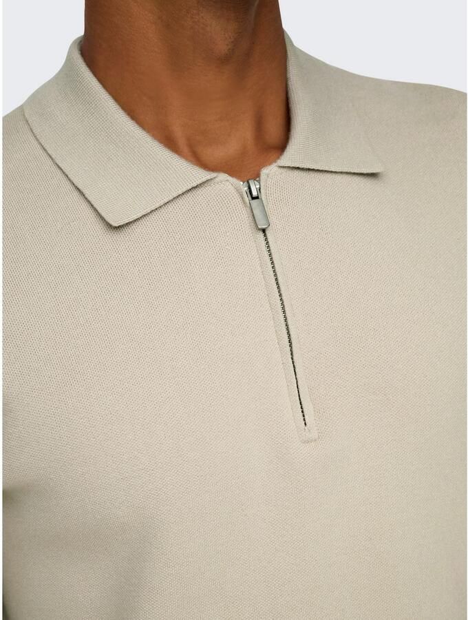 ONLY & SONS Trui met polokraag ONSCOOPER REG LS 12 HALF ZIP POLO