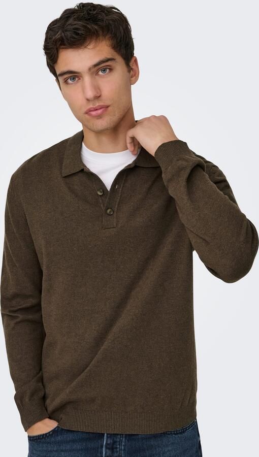 ONLY & SONS Trui met polokraag ONSLOUI REG 12 LS MEL POLO KNIT - Foto 5