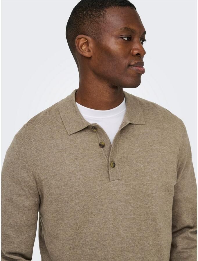 ONLY & SONS Trui met polokraag ONSLOUI REG 12 LS MEL POLO KNIT