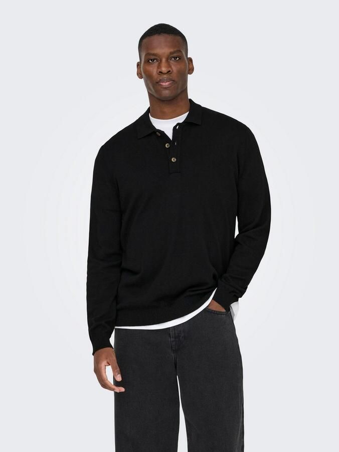 ONLY & SONS Trui met polokraag ONSLOUI REG 12 LS MEL POLO KNIT