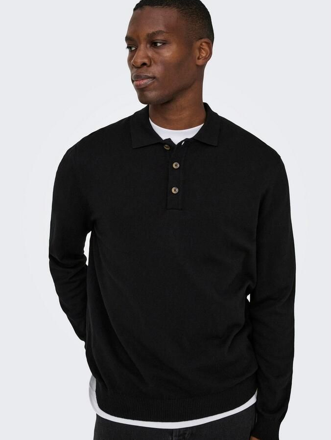 ONLY & SONS Trui met polokraag ONSLOUI REG 12 LS MEL POLO KNIT - Foto 2