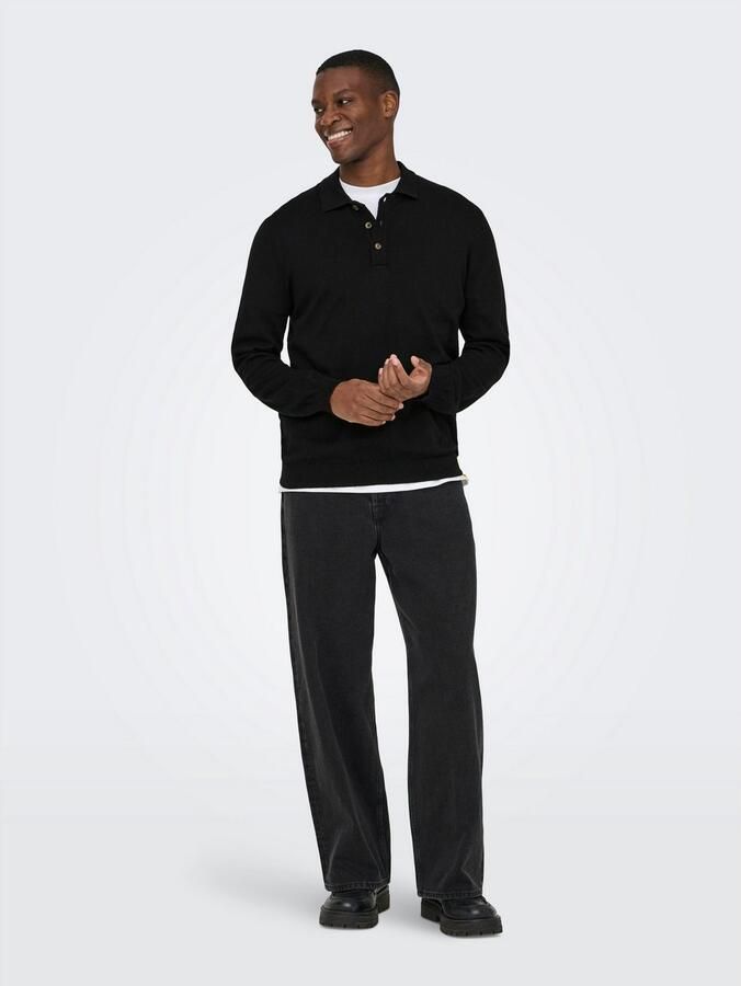 ONLY & SONS Trui met polokraag ONSLOUI REG 12 LS MEL POLO KNIT - Foto 3