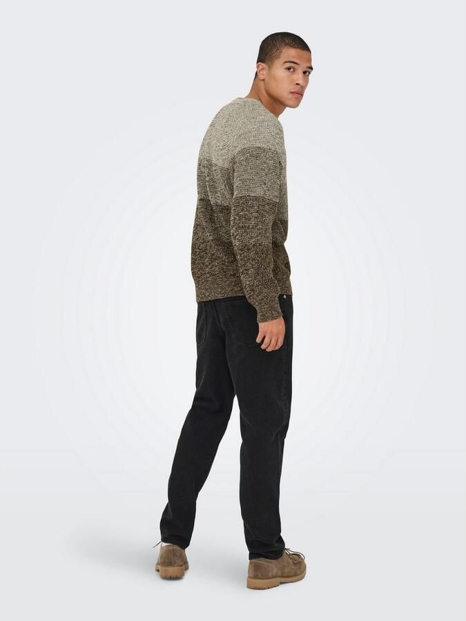 Only & Sons Relaxed fit gebreide pullover van puur katoen model 'BIRK' - Foto 5