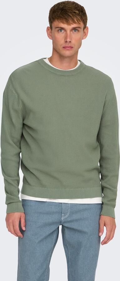 ONLY & SONS Trui met ronde hals ONSTONY DS 12 LS WAFFLE CREW KNIT - Foto 6
