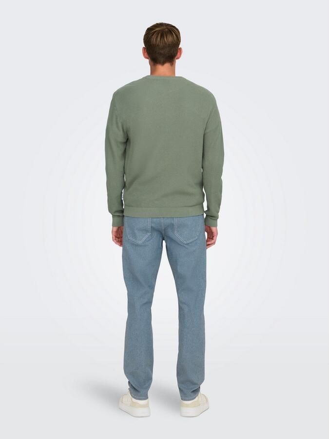 ONLY & SONS Trui met ronde hals ONSTONY DS 12 LS WAFFLE CREW KNIT - Foto 4
