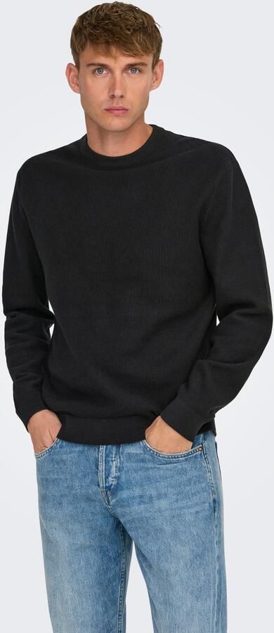 ONLY & SONS Trui met ronde hals ONSTONY DS 12 LS WAFFLE CREW KNIT - Foto 6