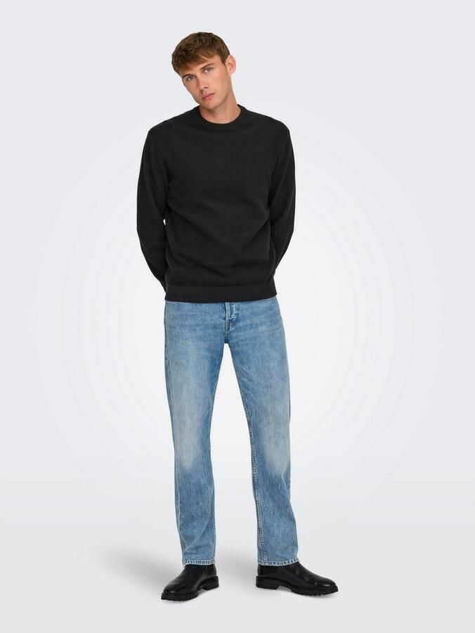 ONLY & SONS Trui met ronde hals ONSTONY DS 12 LS WAFFLE CREW KNIT - Foto 2