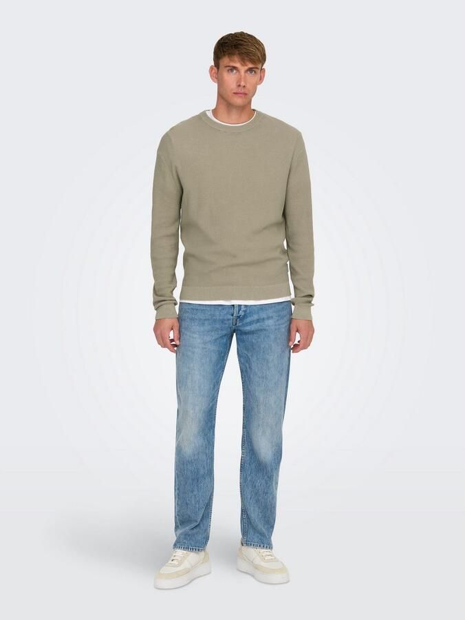 ONLY & SONS Trui met ronde hals ONSTONY DS 12 LS WAFFLE CREW KNIT - Foto 2