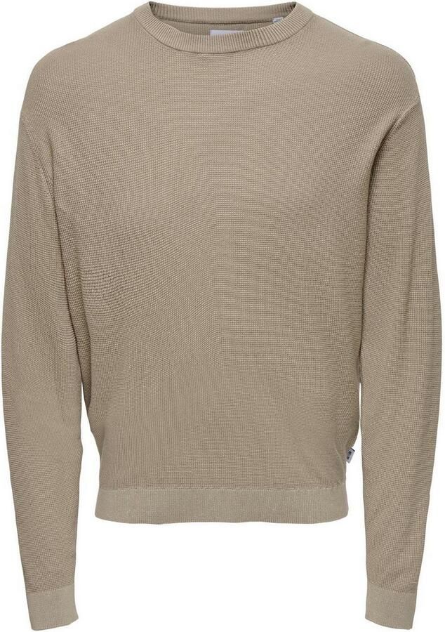 ONLY & SONS Trui met ronde hals ONSTONY DS 12 LS WAFFLE CREW KNIT - Foto 4