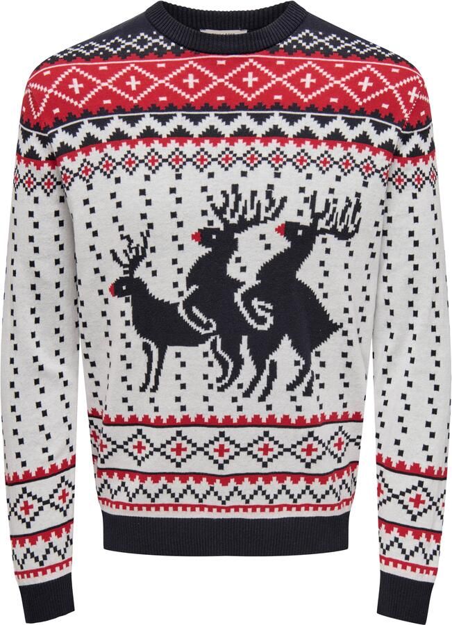 ONLY & SONS Trui met ronde hals ONSX-MAX REG DEER CREW KNIT - Foto 2