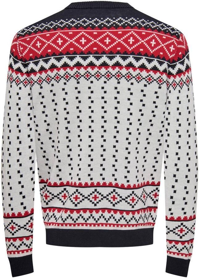 ONLY & SONS Trui met ronde hals ONSX-MAX REG DEER CREW KNIT