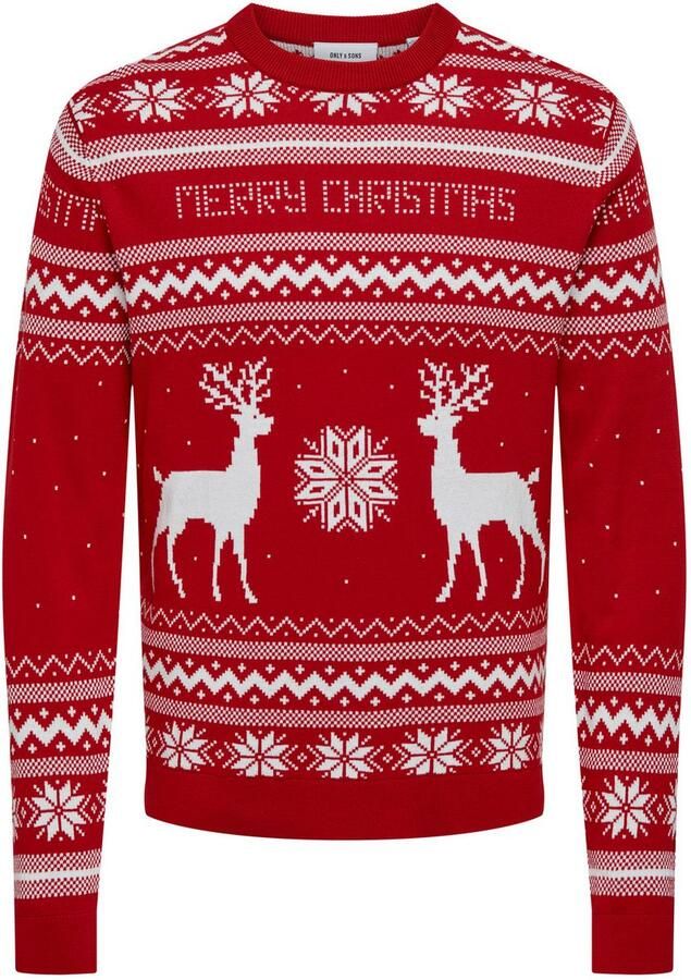 ONLY & SONS Trui met ronde hals ONSXMAS REG 5 JAQ CREW KNIT - Foto 6