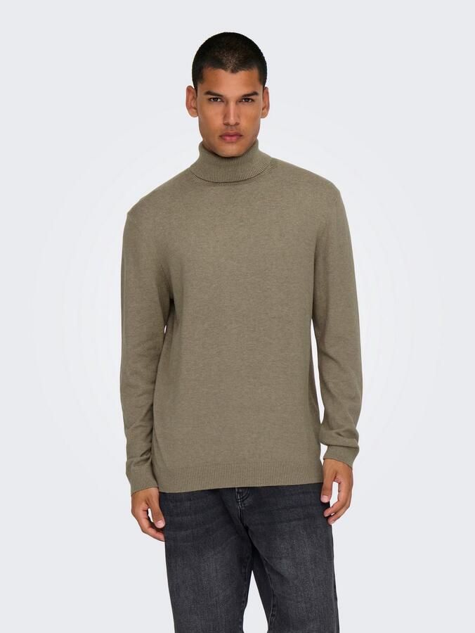ONLY & SONS Trui met staande kraag ONSLOUI REG 12 MEL ROLL KNIT NOOS - Foto 2