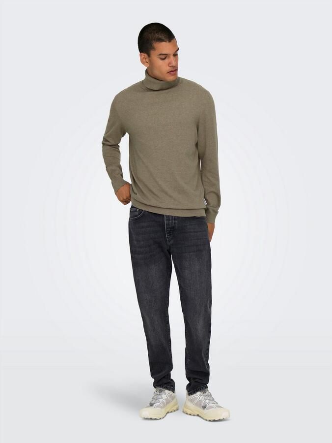 ONLY & SONS Trui met staande kraag ONSLOUI REG 12 MEL ROLL KNIT NOOS - Foto 3