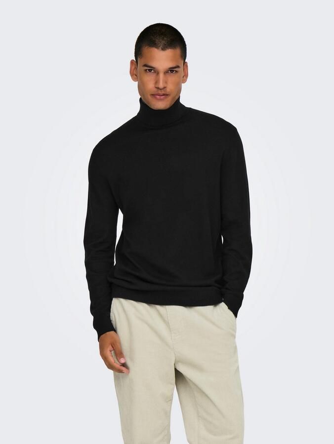 ONLY & SONS Trui met staande kraag ONSLOUI REG 12 MEL ROLL KNIT NOOS - Foto 3