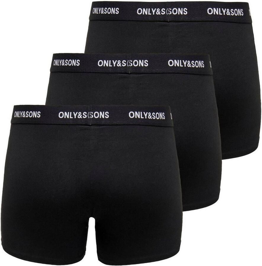 ONLY & SONS Trunk ONSFITZ SOLID BLACK TRUNK 3PACK3854 NOOS (set 3 stuks)