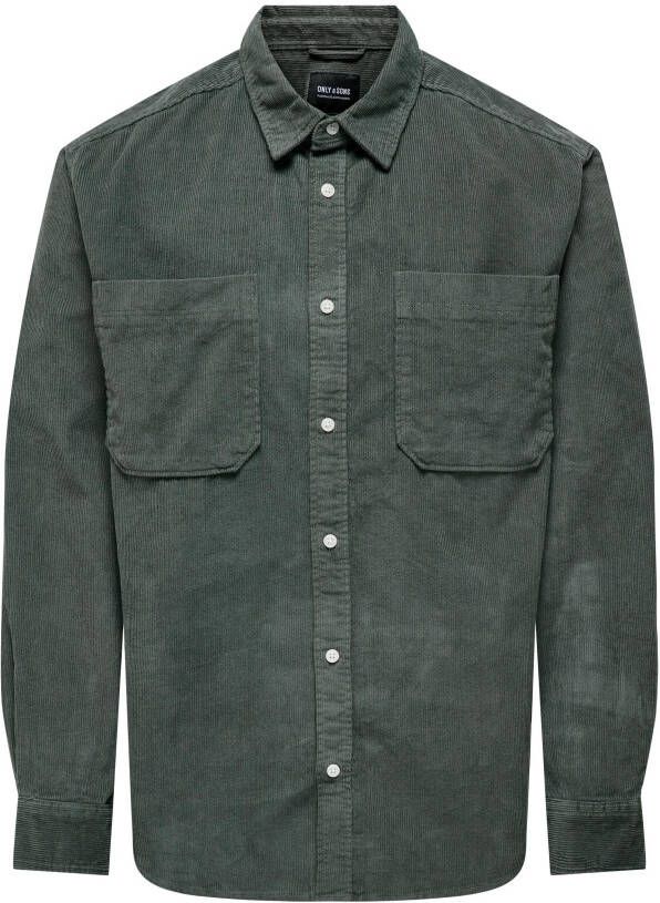 Only & Sons Relaxed fit vrijetijdsoverhemd met structuurmotief model 'ALP'