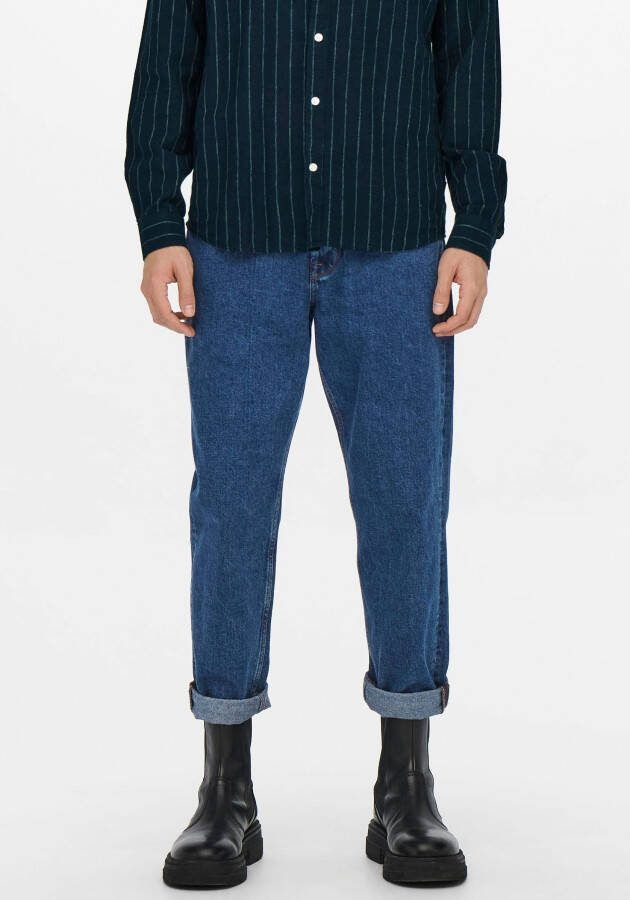Only & Sons Blauwe Jeans met Ritssluiting en Knoopsluiting Blue Heren - Foto 3