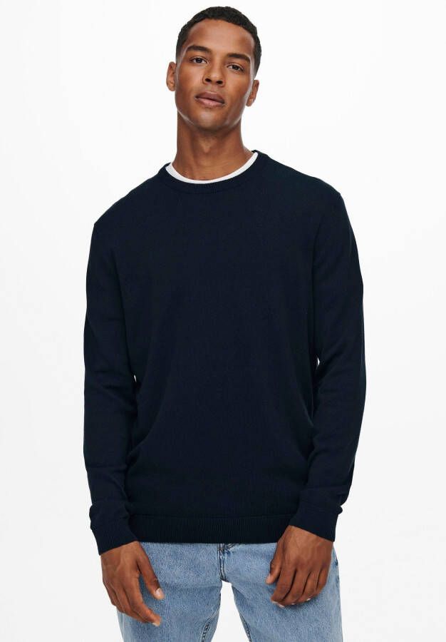 ONLY & SONS Trui met ronde hals ONSALEX 12 SOLID CREW NECK KNIT