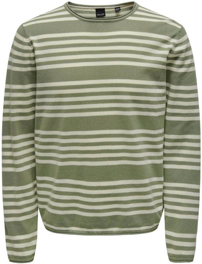 ONLY & SONS Trui met ronde hals OS ONSOBY REG 14 STRIPE KNIT