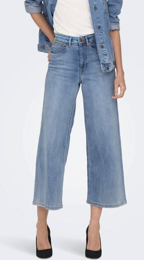 Only High-waist jeans ONLMADISON HW WIDE CROP ANK DNM TAI566 verkorte vorm