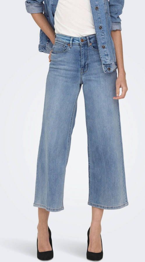 Only High-waist jeans ONLMADISON HW WIDE CROP ANK DNM TAI566 verkorte vorm