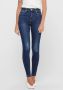 ONLY high waist skinny jeans ONLMILA dark blue denim - Thumbnail 3