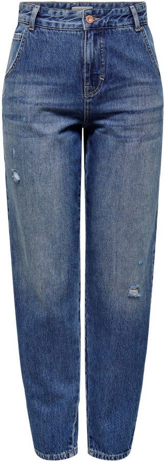Only Wortel Jeans met Enkel Lengte en Stippenpatroon Blue Dames