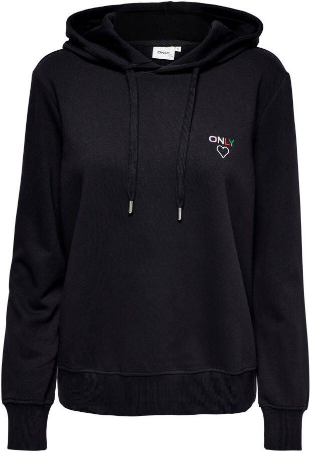 ONLY hoodie ONLNOOMI met logo zwart
