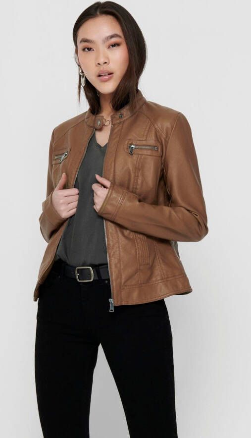 Only Imitatieleren jack ONLBANDIT FAUX LEATHER BIKER