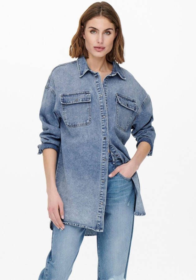 Only Jeansblouse ONLKASIA LS OS SHIRT DNM