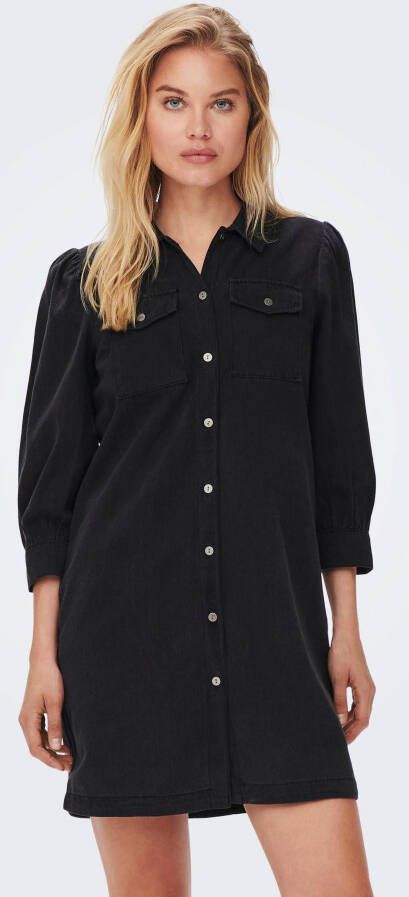 ONLY spijkerjurk ONLFELICA-GLOBA washed zwart