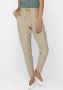 ONLY gestreepte high waist tapered fit broek ONLPOPTRASH zand - Thumbnail 2